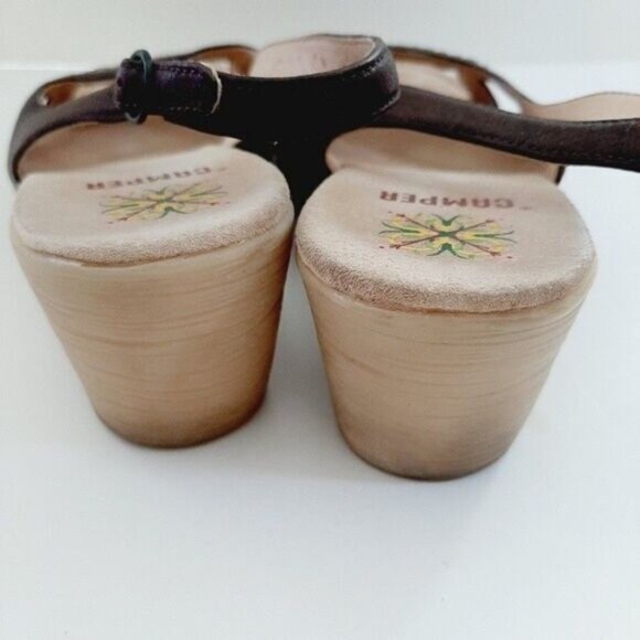 CAMPER Slingback Wedge Sandals Criss-Cross Brown Sz 5.5 - Picture 15 of 15